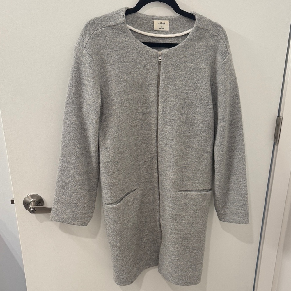 Wilfred Wool Zip Up Coat